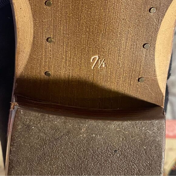 Sam Edelman Black Leather Suede Booties Womens Size 7.5 Side Zip Pointed Toe - Picture 6 of 8